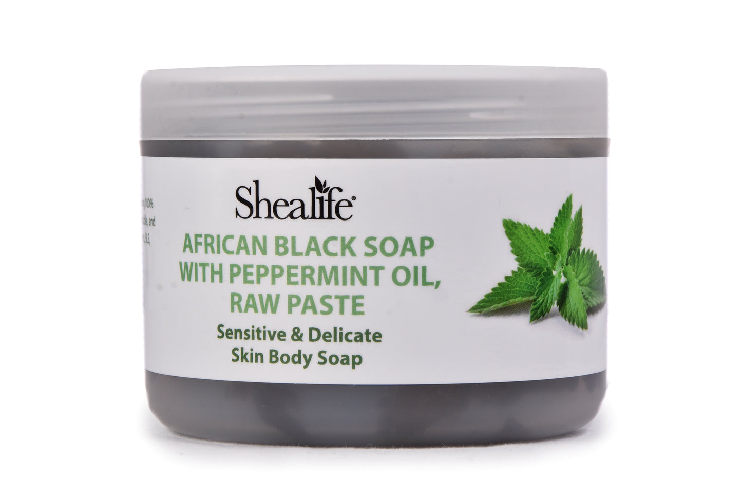 AFRICAN BLACK SOAP, RAW PASTE, WITH PEPPERMINT OIL,220G