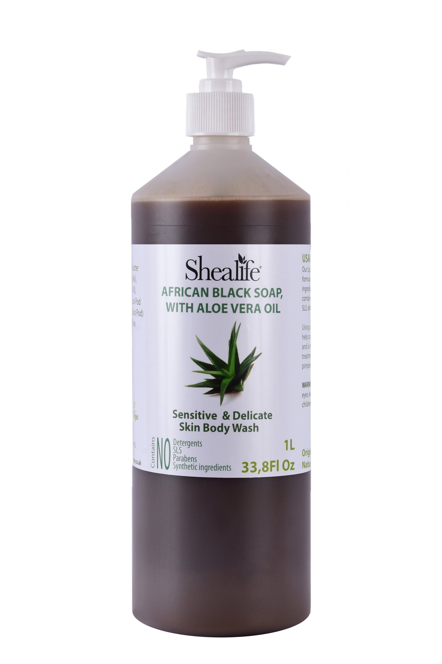 AFRICAN BLACK SOAP WITH ALOE VERA OIL, 1000ML