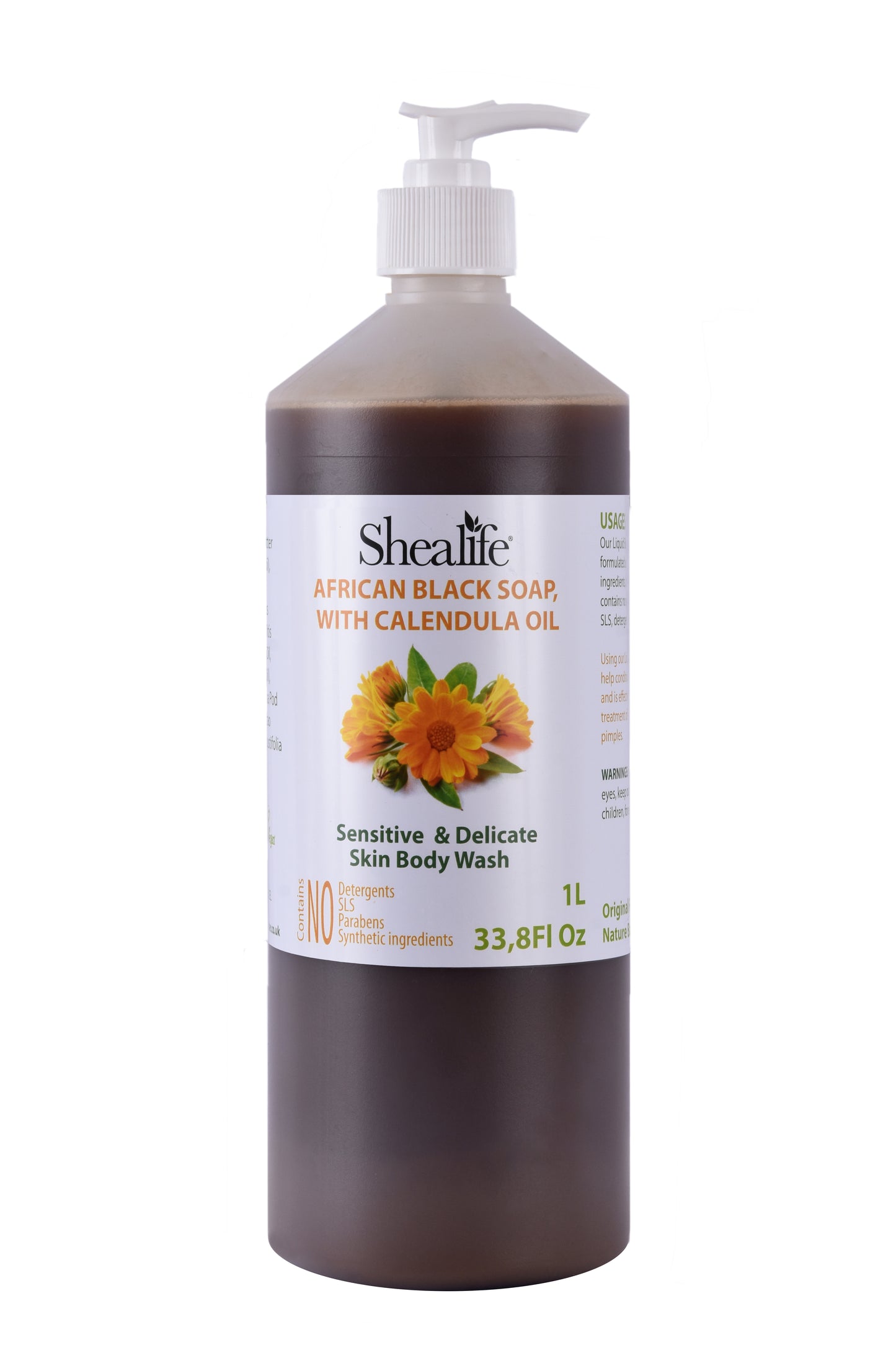 AFRICAN BLACK SOAP WITH CALENDULA OIL, 1000ML