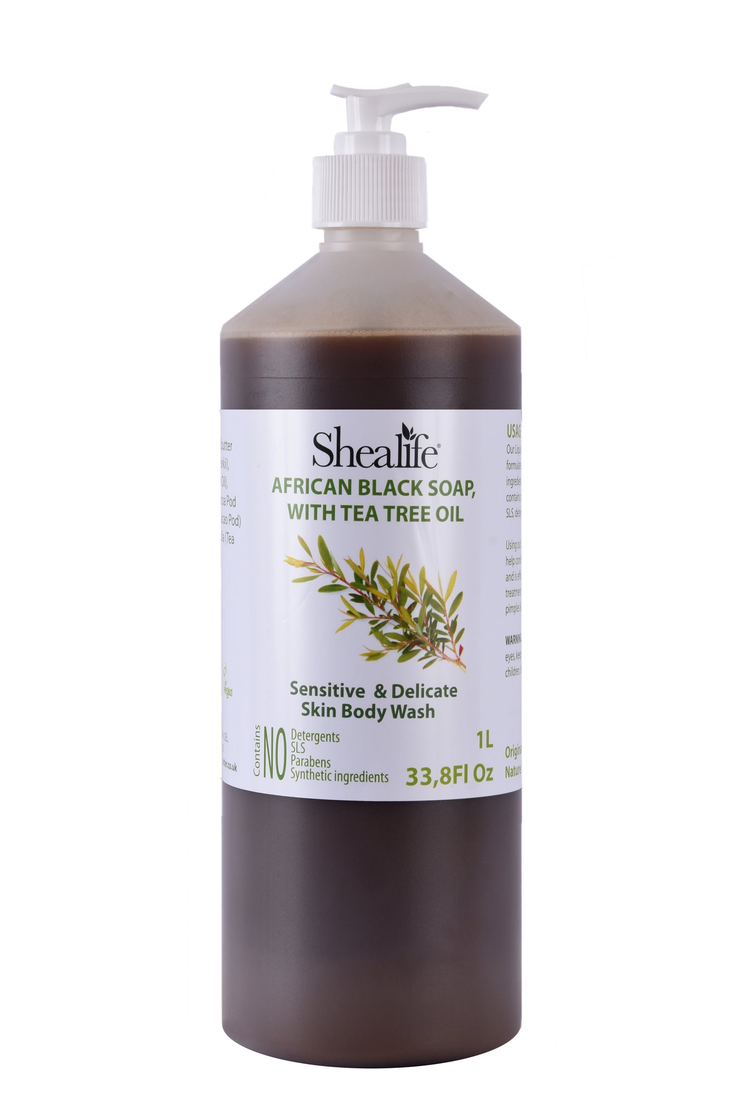 AFRICAN BLACK SOAP WITH TEA TREE OIL, 1000ML