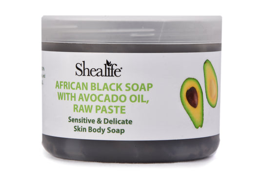 African Black Soap Raw Paste Avocado Oil 220g