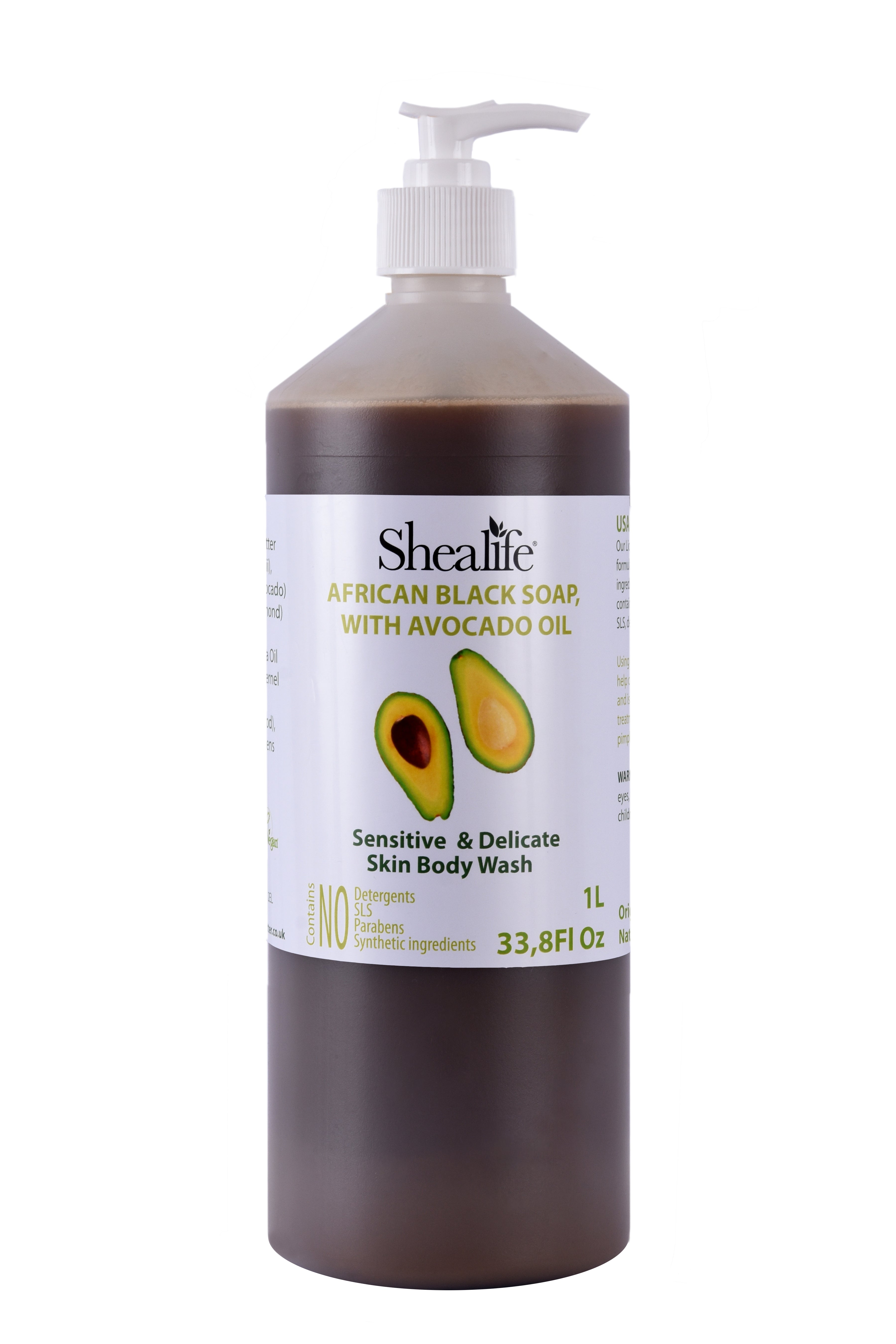 AFRICAN BLACK SOAP WITH AVOCADO OIL, 1000ML
