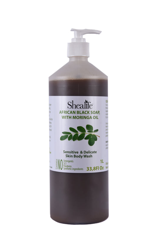 AFRICAN BLACK SOAP WITH MORINGA OIL, 1000ML