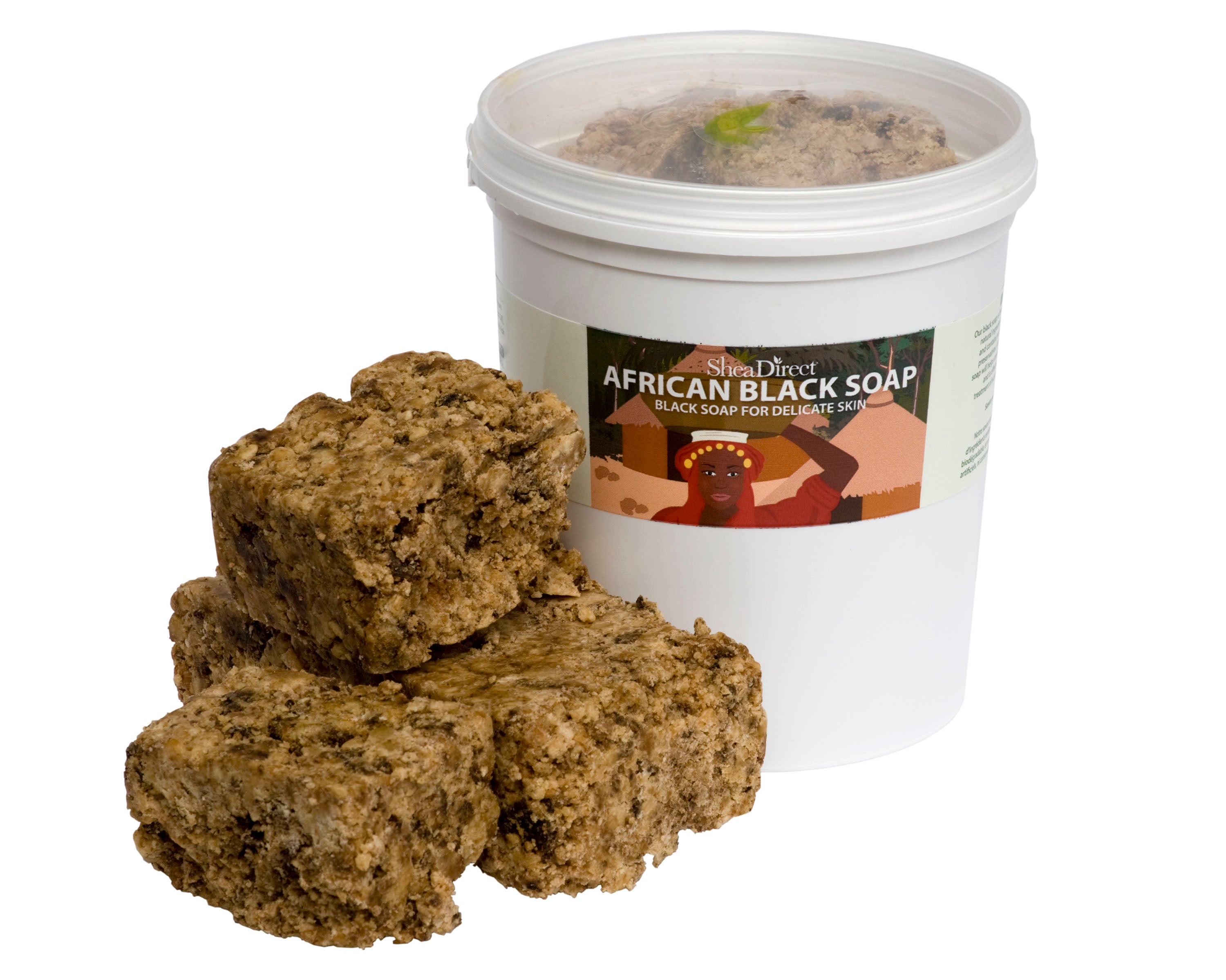 African Black Soap Raw Solid pieces 150 grams