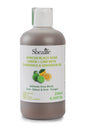 AFRICAN BLACK SOAP, LEMON + LIME WITH CHAMOMILE & GERANIUM OIL, 250ML