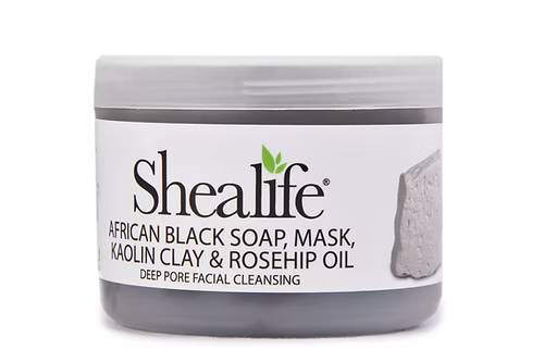 AFRICAN BLACK SOAP, FACIAL MASK, KAOLIN CLAY WITH ARGAN & ROSEHIP OIL, 250ML